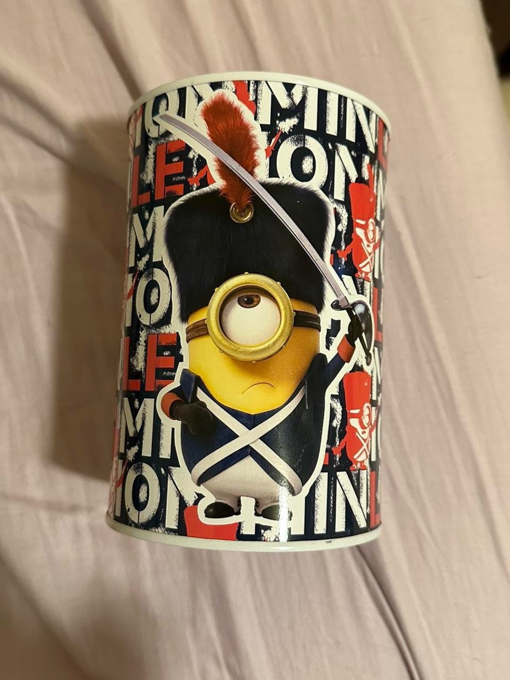 Tin minions piggy bank, big size.